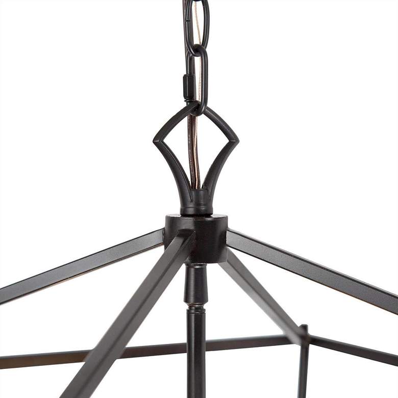 Image 3 Jonas 17 1/2 inch Wide Black Metal 4-Light Lantern Chandelier more views