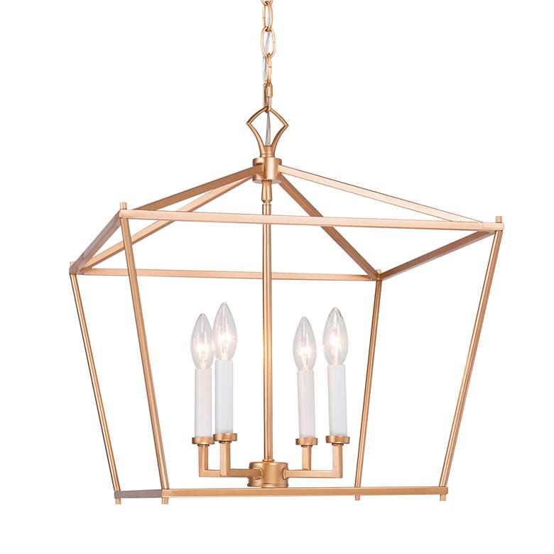 Image 1 Jonas 17 1/2 inch Wide Gold 4-Light Chandelier