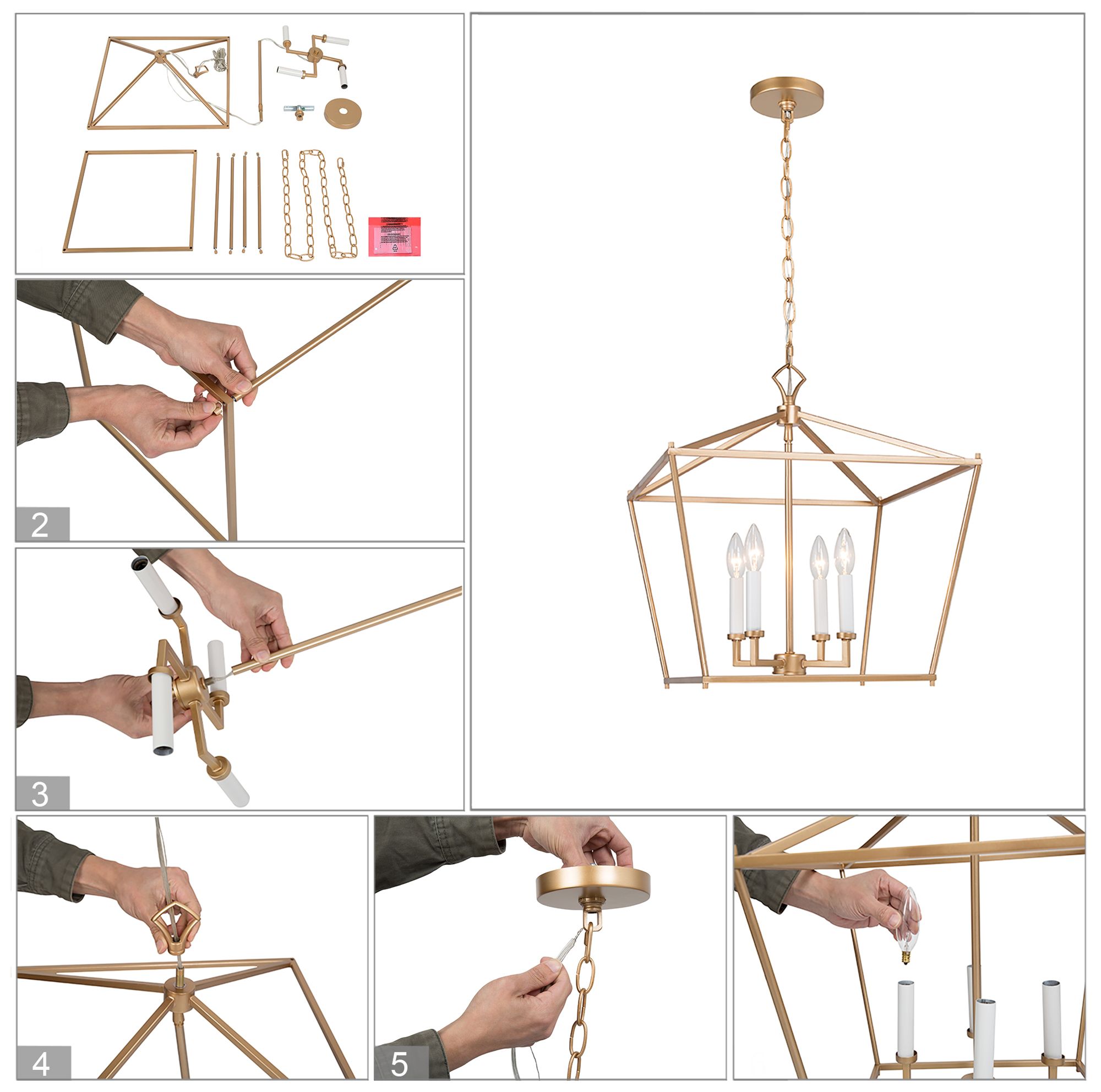 Image 7 Jonas 17 1/2" Wide Gold 4-Light Chandelier more views