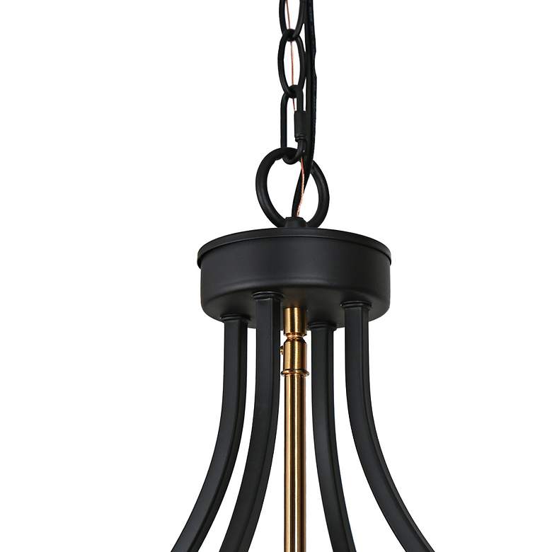 Image 5 Jonas 21 1/2"W Matte Black Plating Brass 6-Light Chandelier more views