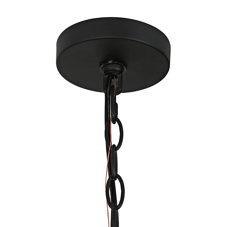 Image 6 Jonas 21 1/2"W Matte Black Plating Brass 6-Light Chandelier more views