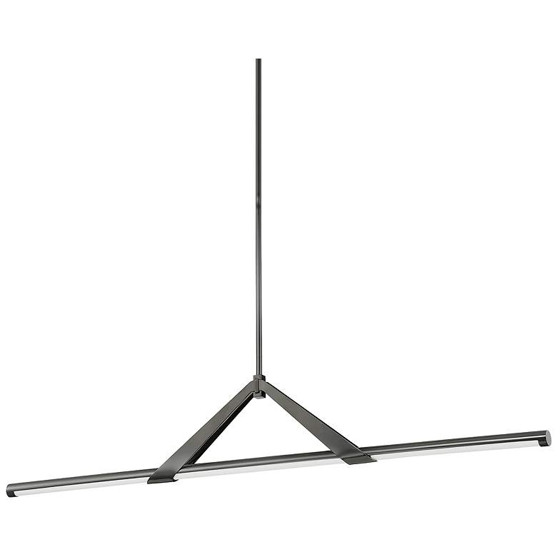 Image 1 Jonas 60" Wide Black Nickel LED Linear Pendant Light