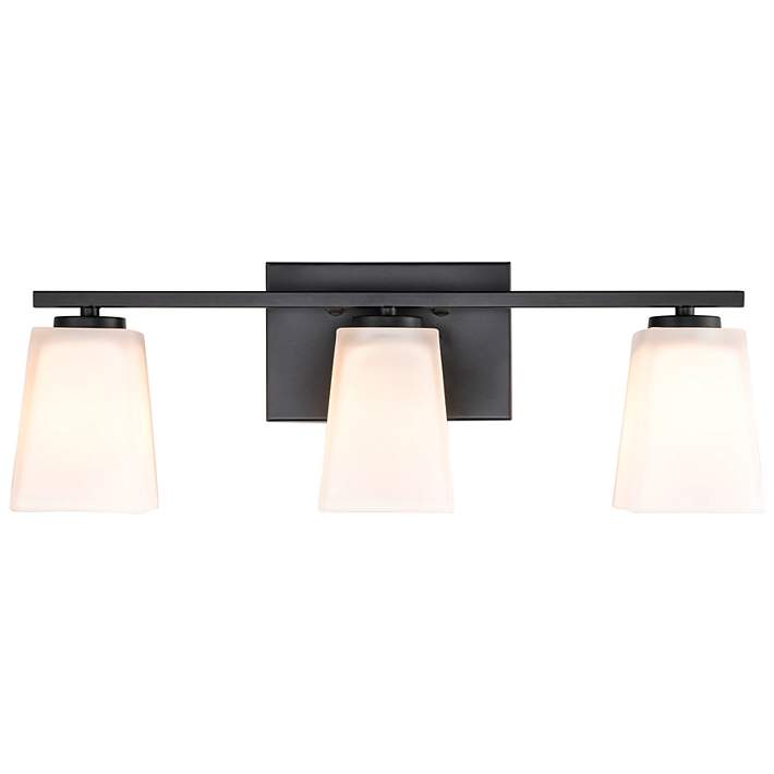 Black 3-Light Vanity Wall Sconce - Up/Down Rotating LED Bathroom Light, 21.26", 4000K Natural White, Non-Dimmable