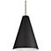 Jonathan Adler Antwerp Black and Brass Pendant Light