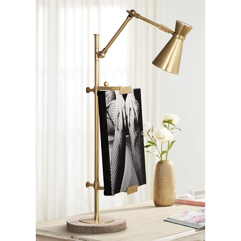 Image 1 Jonathan Adler Bristol Antique Brass Table Lamp
