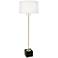 Jonathan Adler Canaan Brass with White Shade Floor Lamp