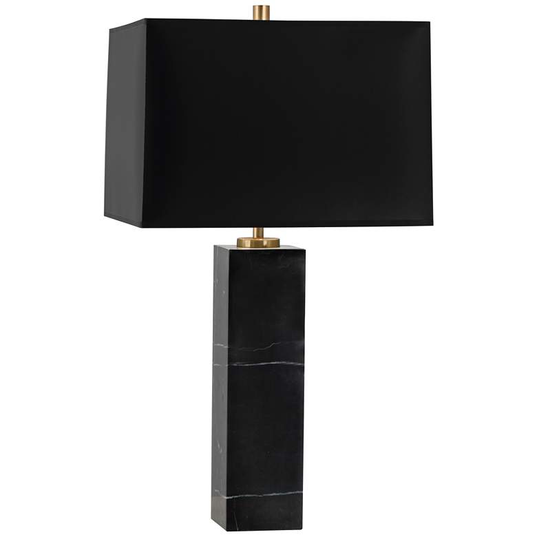 Image 1 Jonathan Adler Canaan Marble and Black Shade Large Table Lamp