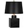 Jonathan Adler Canaan Marble and Black Shade Table Lamp