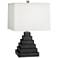 Jonathan Adler Canaan White Shade Marble Tapered Table Lamp