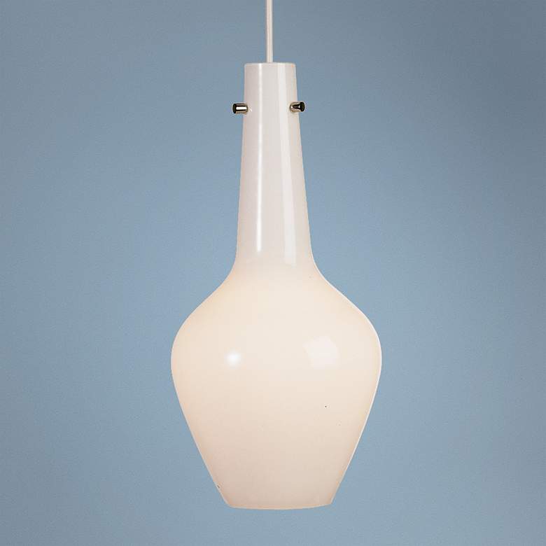 Image 1 Jonathan Adler Capri 8 1/4" Wide White Mini Pendant