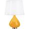 Jonathan Adler Capri Gourd Yellow Cased Glass Table Lamp