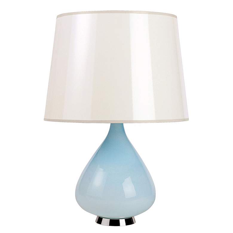 Image 1 Jonathan Adler Capri Short Blue Glass Table Lamp