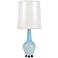 Jonathan Adler Capri Tall Blue Glass Table Lamp