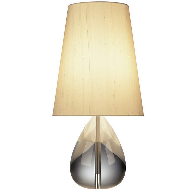 Image 1 Jonathan Adler Crystal Tear-Drop Lamp with Oyster Shade