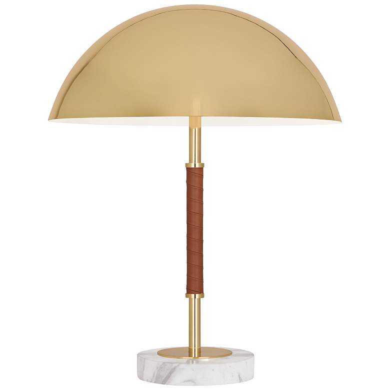 Image 1 Jonathan Adler Geneva Polished Brass Dome Mushroom Table Lamp