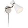 Jonathan Adler Havana Polished Nickel Plug-In Sconce with Cord Cover