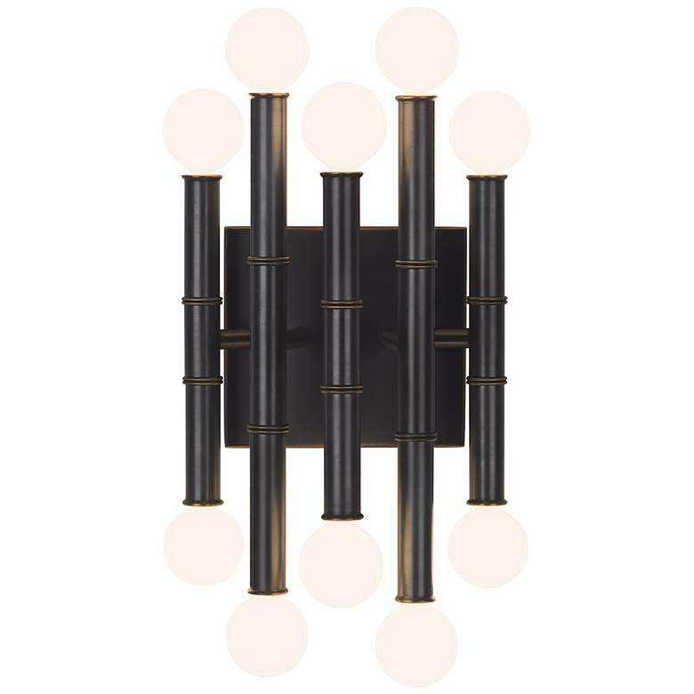 Image 1 Jonathan Adler Meurice 12" High Patina Bronze Wall Sconce