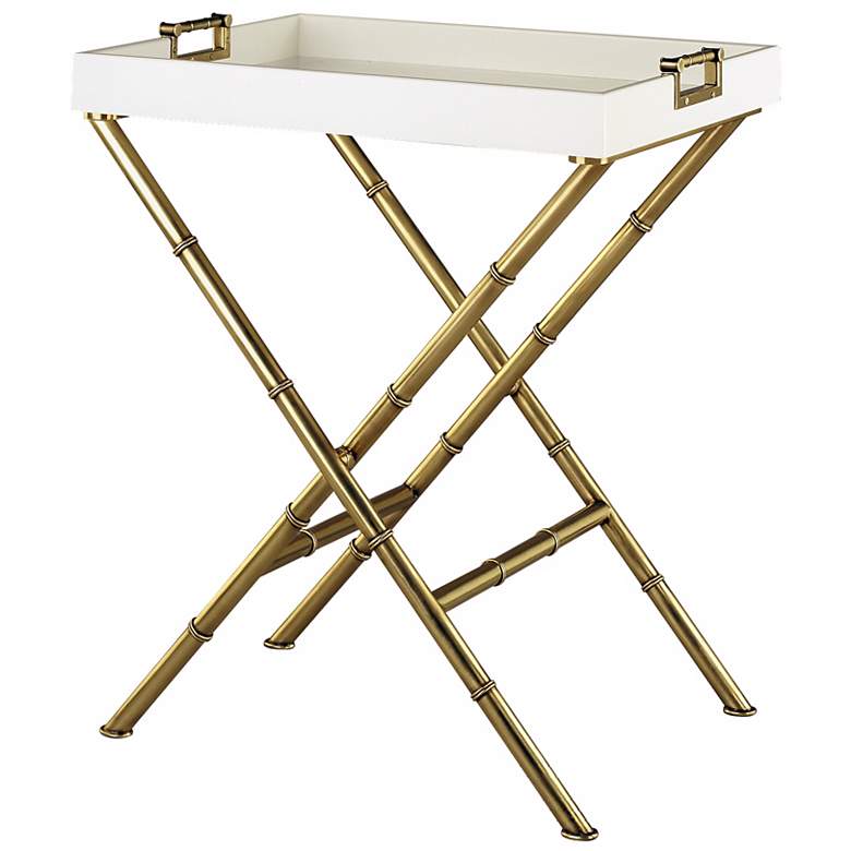 Image 1 Jonathan Adler Meurice Antique Brass Butler Tray Table