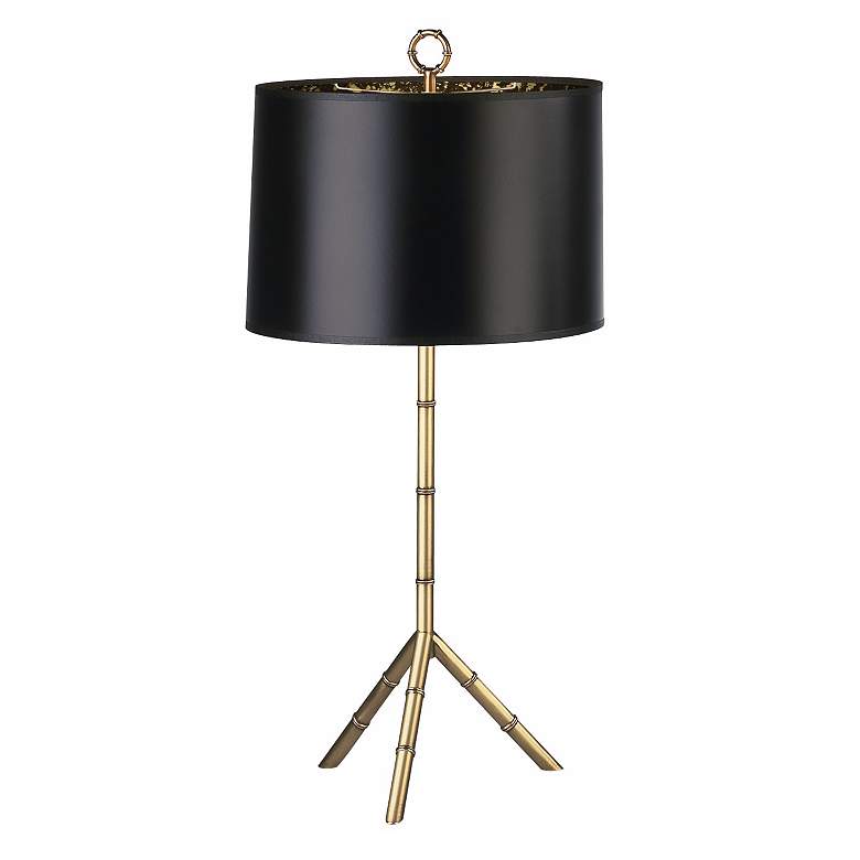 Image 1 Jonathan Adler Meurice Brass Table Lamp with Black Shade
