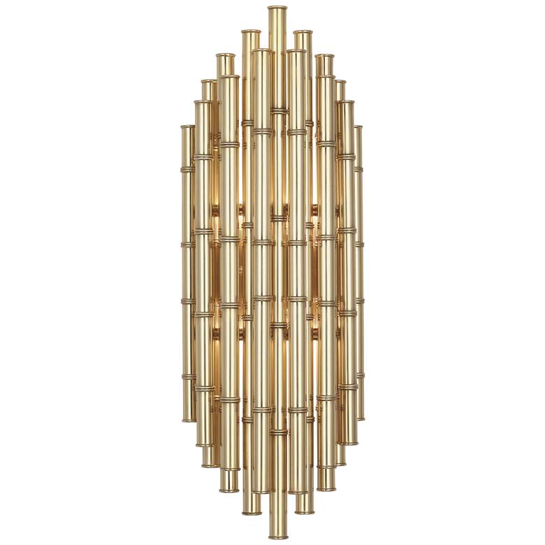 Image 1 Jonathan Adler Meurice Sconce Bamboo design Modern Brass