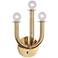 Jonathan Adler Milano 11 1/4"H Plug-In Brass Wall Sconce