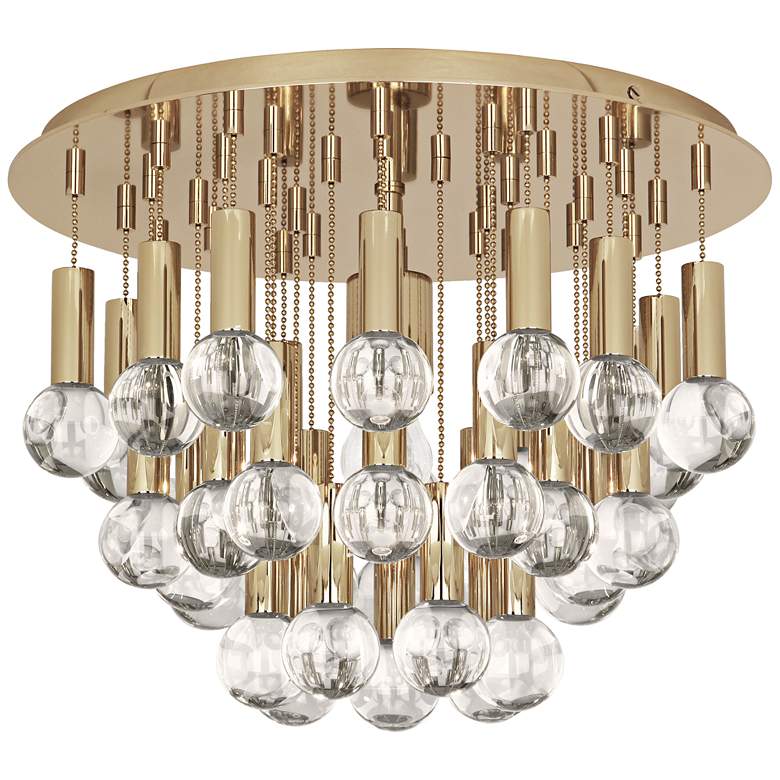 Image 1 Jonathan Adler Milano 14 3/4" Wide Polished Brass Ceiling Light