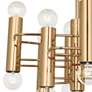 Jonathan Adler Milano 23 1/2"W Polished Brass 17-Light Pendant Light
