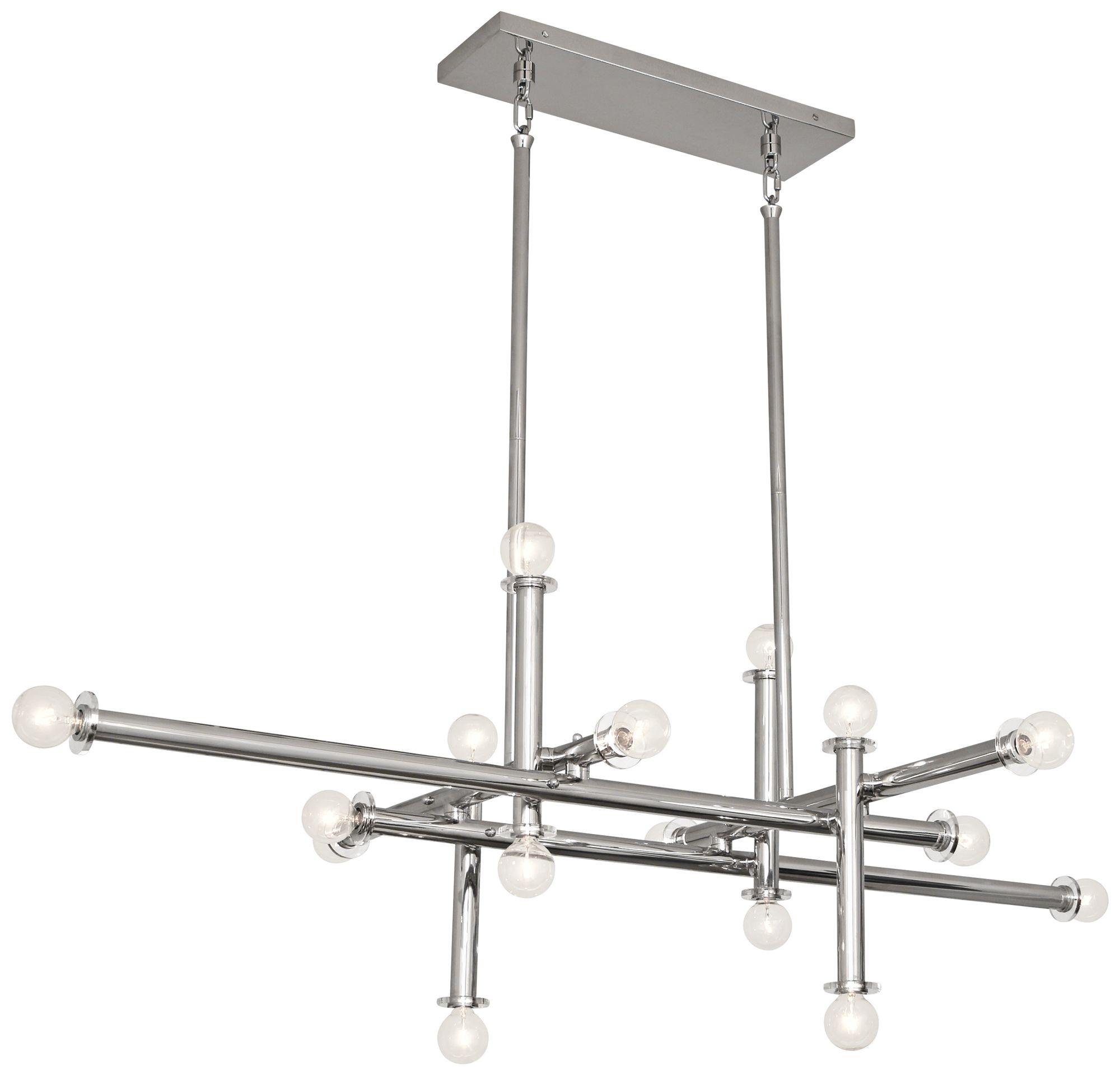 Jonathan Adler Milano 48"W Polished Brass 16Light Linear Chandelier