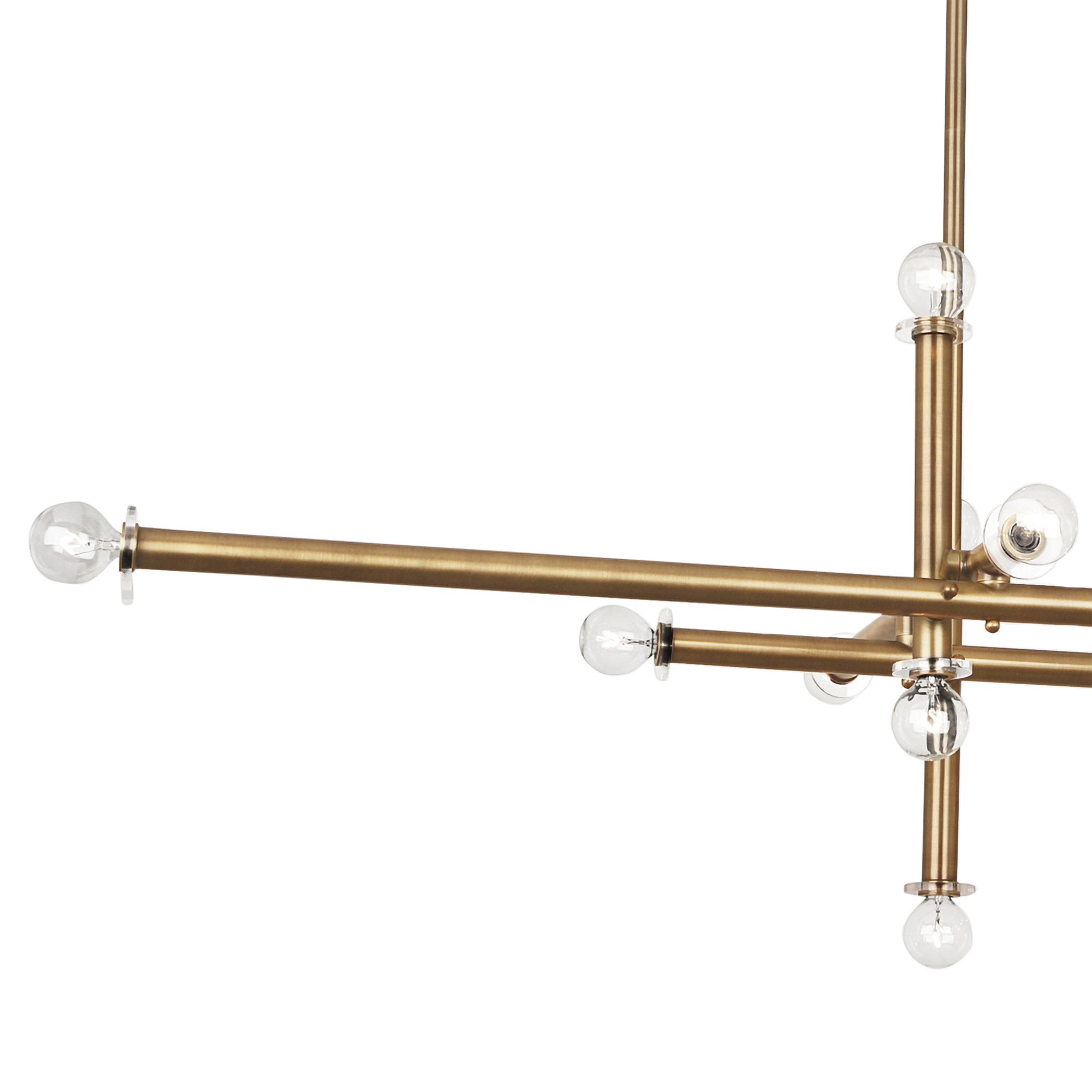 Jonathan Adler Milano 64 1/4"W Warm Brass 22Light Linear Chandelier