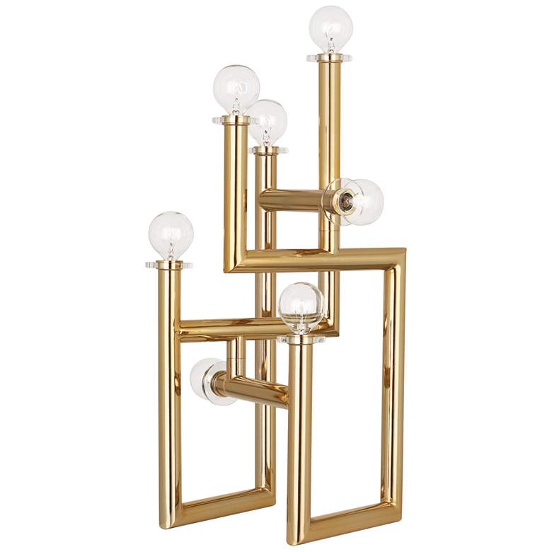 Image 1 Jonathan Adler Milano Polished Brass Metal 7-Light Table Lamp