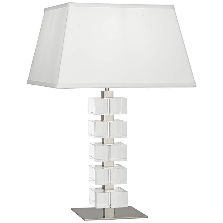 Image 1 Jonathan Adler Monaco Nickel and Clear Crystal Table Lamp