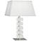 Jonathan Adler Monaco Nickel and Clear Crystal Table Lamp