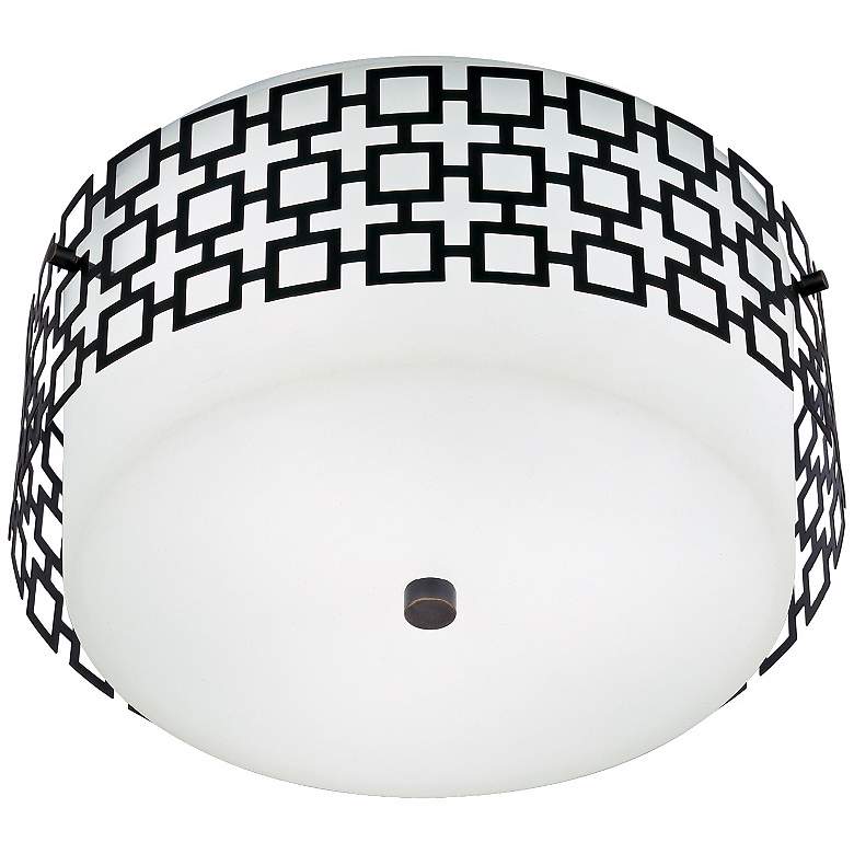 Image 1 Jonathan Adler Parker 15 1/4" Wide Bronze Ceiling Light