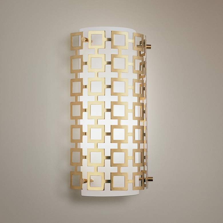 Jonathan Adler Parker Collection 15 inch High Brass Wall Sconce