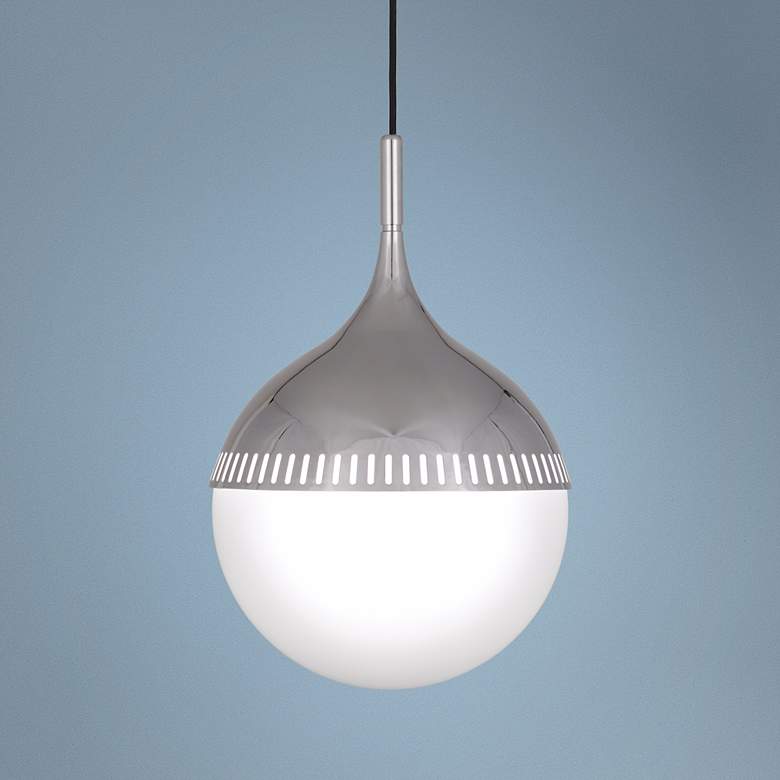 Image 1 Jonathan Adler Rio 12" Wide Polished Nickel Mini Pendant