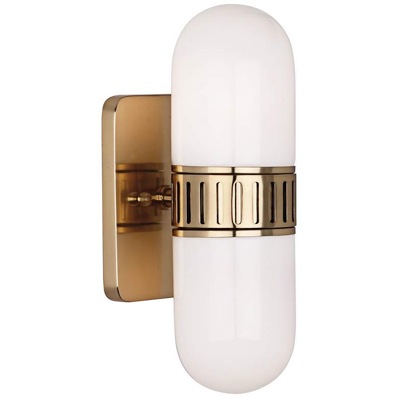 Image 1 Jonathan Adler Rio 13" High Antique Brass Wall Sconce