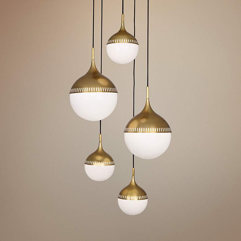 Image 1 Jonathan Adler Rio 27" Wide Antique Brass Chandelier