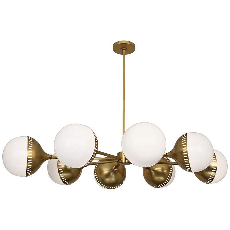 Image 1 Jonathan Adler Rio 49 3/4 inch Wide Antique Brass Chandelier