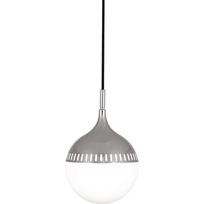 Image 1 Jonathan Adler Rio 8" Wide Polished Nickel Mini Pendant