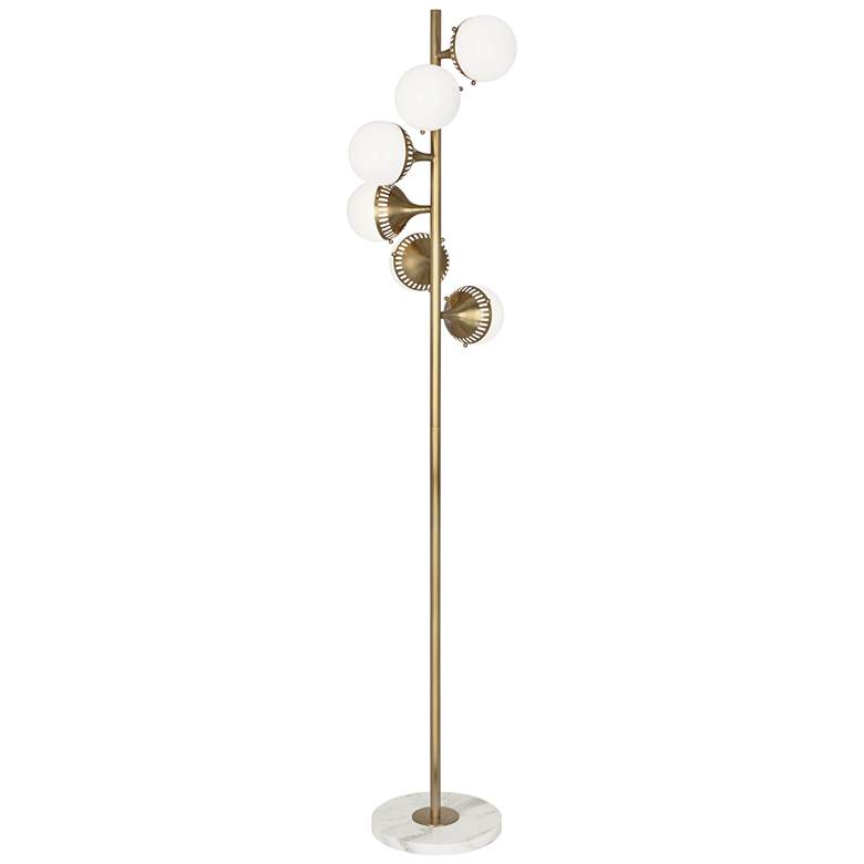 Image 1 Jonathan Adler Rio Antique Brass 6-Light Floor Lamp