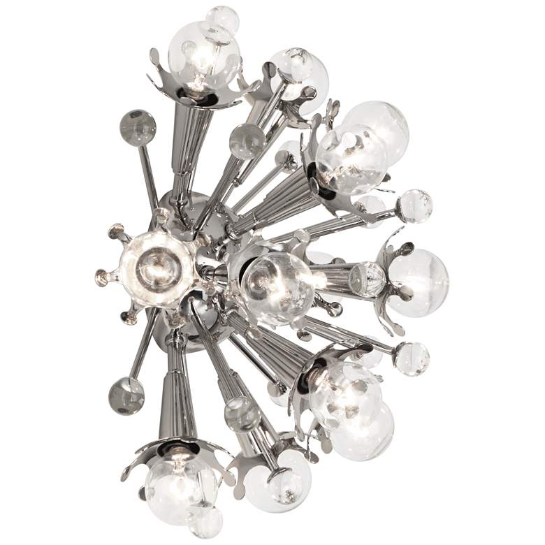 Image 1 Jonathan Adler Sputnik 13 1/2 inchH Polished Nickel Wall Sconce