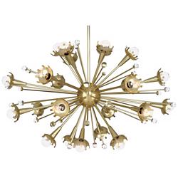 Jonathan Adler Sputnik 24-Light Antique Brass Chandelier
