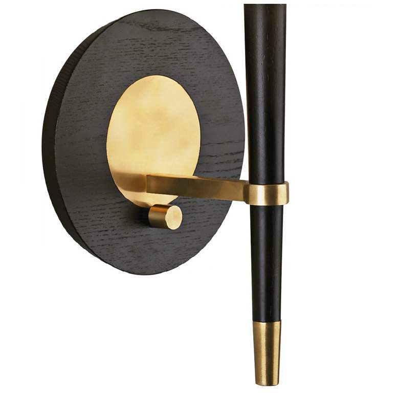 Image 3 Jonathan Adler Ventana 17 1/4" High Natural Brass Plug-In Wall Lamp more views