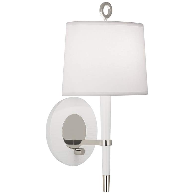Image 1 Jonathan Adler Ventana 17 1/4" High Polished Nickel Wall Sconce