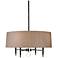 Jonathan Adler Ventana Ebony Finish Linen Shade Chandelier