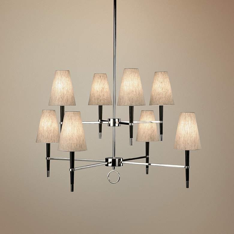 Image 1 Jonathan Adler Ventana Two-Tier Nickel Chandelier