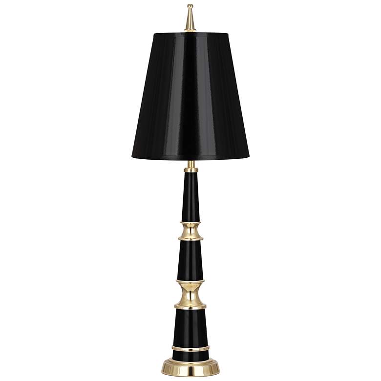 Image 1 Jonathan Adler Versailles 25 inch Black Lacquered Ceramic Table Lamp
