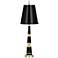 Jonathan Adler Versailles 25" Black Lacquered Ceramic Table Lamp