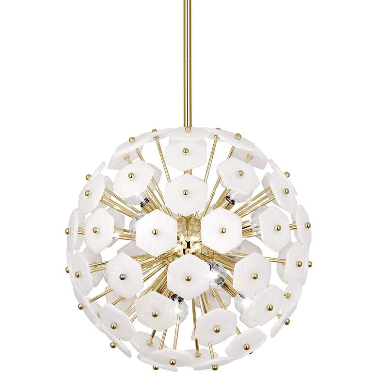 Image 1 Jonathan Adler Vienna 18 3/4"W Modern Brass Pendant Light