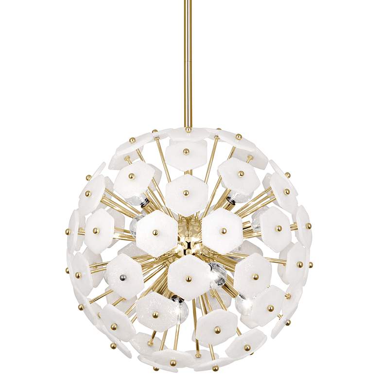 Image 1 Jonathan Adler Vienna 18 3/4 inchW Modern Brass Pendant Light